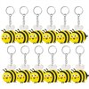 Honbay 12PCS PVC Cute Bee Keychains Bumble Bee Keyrings Bee Theme Party Favors for Birthday Party Baby Shower and School Carnival