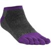FUN TOES Women's Cotton Toe Socks-Breathable-6 PAIRS Pack-Size 9-11-Lightweight (2 Black/ 2White/ 2Grey-Purple)