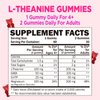 ZA'ZA K ORGANICS L-Theanine 200mg Gummy, L Theanine Supplement Gummies with GABA, 5-HTP & Magnesium Glycinate for Adults and Kids, Stress & Focus Support, Vegan Peach Flavor, 60 Chewable