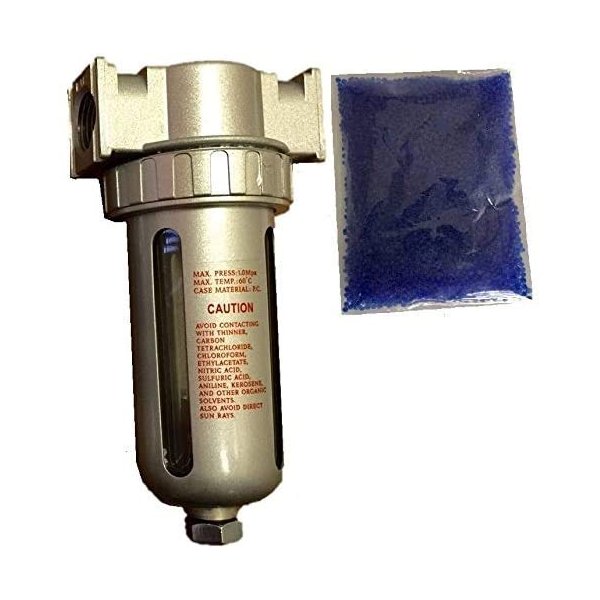 1/2" Compressed Air In Line Filter Desiccant Dryer Moisture Water Separator New