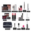 SupeL All in One Makeup Kit For Beginners Full Kit, Full Makeup Kit For Teen Girls, Makeup Gift Set, Include Eyeshadows, Concealer, Cosmetic brush, Lip Gloss, Lipstick, Powder puff, Mascara -005