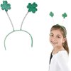 The Dreidel Company Shamrock Head Bopper Headband, St Patrick's Costume Accessory, Party Favor (4-Pack)