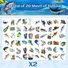 20 Sheets(120PCS) Gone Fishing Fish Temporary Tattoos Gone Fishing Party Favor for Birthday Party Supplies Fishing Party Decorations, Fathers Day, Retirement, Baby Shower for Kids Boys Adults