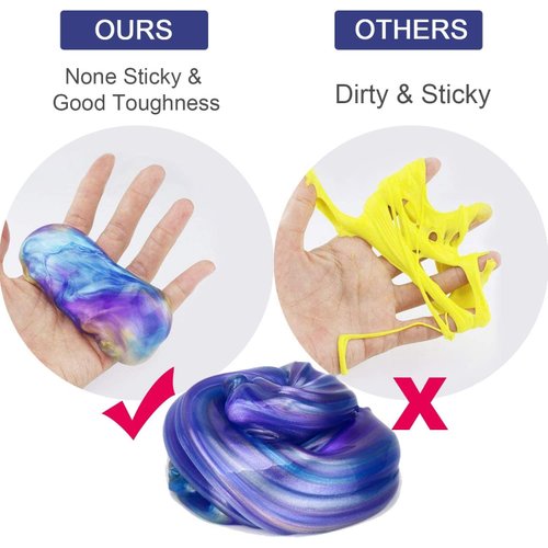 YLXJQ 6 Pack Easter Eggs Slime Toys, Easter Eggs Slime for Kids Toddler Boys Teens Girls,Easter Egg fillers, Party Favors, Easter Basket Stuffers