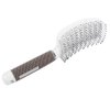 Hair Brush, Curved Paddle Detangling Hair Brush Massage Hairbrush Vent Styling Brush Big Bend Anti static Hair Comb for Curly Straight Hair (White)