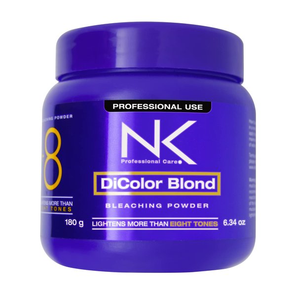 NK Professional Care DiColor Blonde | bleaching powder | lightener for hair | Lightens +8 shades without damaging the hair strand. 180 g