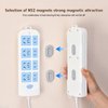 XYOFUN Magnetic Remote Control Holder Wall Mount - 4 Pcs No Drill Self-Adhesive Organizer for Air Conditioner & TV Remotes, Storage Caddy for Televisions Backside - White