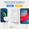 Electrical Outlet Extender with USB Ports(2C2A), Snug Wall Outlet with Night Light, Surge Protector, Wall Plug Adapter for Multiple Devices, Wall Socket Expander