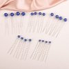Xerling 20Pcs Pearl Hair Pins Bride Wedding Hair Pieces Blue Hair Accessories for Girls Boho Women Headpiece (Blue)