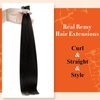 Full Shine Black Hair Extensions 16inch U Tip Hair Extensions Natural Black Keratin Hair Extensions Real Human Hair 1B Remy Hair Extensions Fusion Tip Hair Extensions 50g/Package for Party
