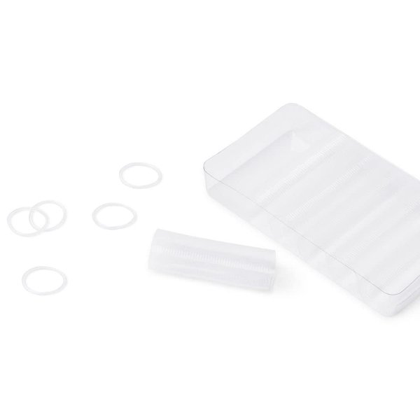 Gimme Beauty - Elastic Stacks - Clear Elastic Hair Ties - Non-Slip Rubber Bands & Braid Accessories - No Tearing, Ripping + Easy for Travel - Clear (320 Count)