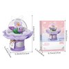 MEIEST Flower Building Blocks Set with Dust-Proof Dome,Simulation Bouquet for Valentine's Day,Bonsai Building Bricks Toys,Home Decor (Tulip)
