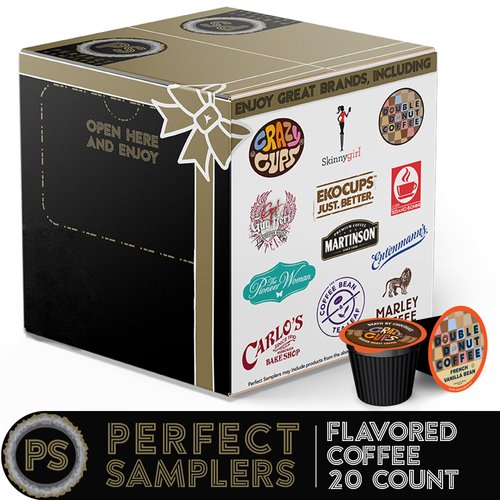 Perfect Samplers Variety Sampler Single-Serve Coffee for Keurig K Cup Brewers, Flavored Coffee, 20 Count