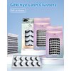 Lash Clusters Eyelash Extension 120pcs, Gekinye Faux Mink Lashes Natural Look 3D Fluffy Wispy Lashes, Reusable Individual Lashes 8-16mm