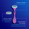 Schick Hydro Silk Moisture Women's Razor | 5-Blade Razor for Women | Moisturizing Razor for Women | 1 Handle & 2 Razor Blade Refills
