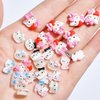 40 Pcs Cute Cartoon Nail Charms Kawaii Nail Decals Flatback Resin Design 3D Nail Charms for Acrylic Nails Rhinestone Supplies Cute Cat Nail Decoration DIY Nail Accessories