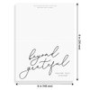 Bliss Collections Beyond Grateful Thank You Cards with Envelopes, Pack of 25, 4x6 Folded, Tented, Bulk, Perfect for: Wedding, Bridal Shower, Baby Shower, Birthday, or just to say thanks!