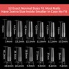 KOXXIAMOQ 240 Pcs Square Nail Tips, Clear Extra Long Clear Nail Tips for Acrylic Nails, No C Curve Tapered Square Full Cover Nail Tips, Press on Nail Tips Traceless for Nail Extension Tips DIY (clear)