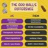 ODD BALLS Organic Energy Balls Lemon - Superfood Mushroom Snack - Running, Cycling, Hiking - Gels, Bars Alternative - Lion's Mane Focus, Cordyceps Energy - Vegan, Gluten Free Snacks for Kids & Adults