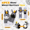 Baby Toys 0-6 Months,High Contrast Baby Toys for Newborn,Black and White Baby Toys,Infant Rattle Socks and Wrist Toy,Newborn Toys 0 3 Months Brain Development,0-6 Months Babies Boy Girl Gift