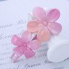 Vacaonio French Flower Hairclip for Women Large Acrylic Flower Alligator Hair Clip Claw Purple Flower Hair Clips Flower Non Slip Hairclips Barrette Flower Long Curly Hair Clip Decorative