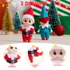 JOYIN 2PCS Christmas Elf Plush Doll,Tiny Elf Doll with Clothes and Belt Pattern Soft Plush Christmas Accessories for Christmas Holiday Decorations, Christmas Dress-Up Party.