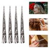 Billed Hair Clips, 4 Packs Hollow Style Hair Clip Rustproof Metal Alligator Curl Clips with Holes for Hair Styling, Hair Coloring