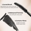 FOCALLURE Waterproof Mascara,Lengthening,Lifting Fiber Lash Mascara,Fine Fibers to Lengthen Lashes,Smudge Proof,Long Lasting Eye Makeup,Volume and Length Effect and Natural Lash Look,Brown