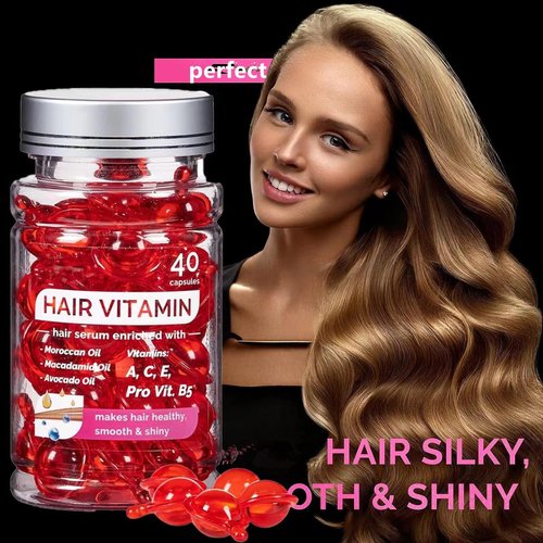 podafu No Rinse Hair Treatment Serum, Hair Vitamin Serum Oil Capsules, Enriched with Vitamin A C E B5, Moroccan Avocado Oil for Hair Repair, Moisturizing, Conditioner for Women & Men