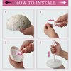 Wig Stand 1PC Adjustable Height Portable Wig Holder Stands Non-Slip Wig Head Holders Sturdy Plastic Wig Head Stand for Multiple Wigs and Hats Styling Drying Display (White)