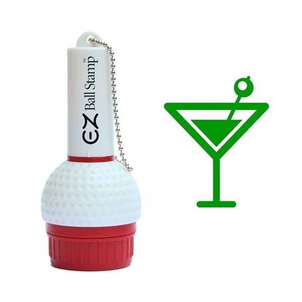 EZBallStamp Golf Ball Stamp Marker (Green Martini)