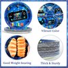 Naozinebi 60Pcs Video Game Party Plates Gaming Party Tableware Set 7Inch Blue Game On Theme Party Decoration Gamer Disposable Dinnerware for Boy Gaming Video Game Game On Birthday Party Supplies