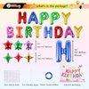 Birthday Balloons Banner, 3D Mylar Foil Happy Birthday Balloons, 24pcs Birthday Party Decorations with 6pcs Star Balloons for Kids Girls Boys Women Adults Birthday Party Supplies, Rainbow