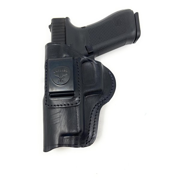 Cardini Leather | IWB Leather Gun Holster Compatible with Glock 17, 22, 48 9 mm | Ruger SR9, SR40 |Springfield XDE 4.5 inch | Diamondback FS9 BLLH