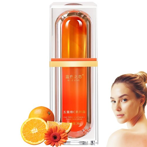 BLUE LOVE Vitamin C Tone Up Cream, Quick Makeup Moisturizer for Radiant Skin, Natural Skincare for All Skin Types & Daily Use, 5.5oz