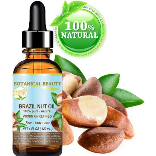 Botanical Beauty BRAZIL NUT OIL Bertholletia Excelsa WILD GROWTH RAW Brazilian 100% Pure Natural Virgin Unrefined 2 Fl.oz.- 60 ml for FACE, SKIN, BODY, HAIR, NAILS, FOOT CARE