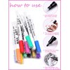 12 Color 3D Nail Art Pens Set, Kalolary Nail Polish Pens Nail Point Graffiti Dotting Pen Drawing Painting Liner Brush for DIY Nail Art Beauty Adorn Manicure Tools(A)
