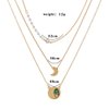 fxmimior Boho Layered Gold Choker Necklaces Bead Chain Necklace with Moon Pearls Pendant for Women and Girls