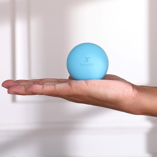 YANSYI Massage Lacrosse Ball, Ideal Massage Ball for Yoga, Physical Therapy, Deep Tissue Massage, Myofascial Trigger Point Release, Acupoint Massage, Portable Massage Tool (SkyBlue)