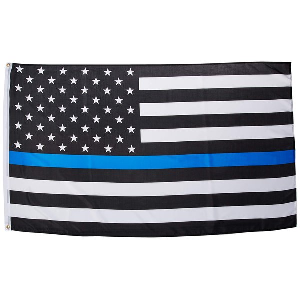 US Flag Store Thin Blue Line American Flag 3' x 5' Printed Polyester