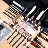 DUcare Professional Makeup Brushes set Panda Series Makeup Brush Set 31Pcs Kabuki Foundation Blending Face Powder Blush Concealers Eye Shadows With Leather Case Organizer