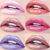 MAEPEOR Metallic Liquid Lipstick 6 Color Metal Diamond Pearl Lipstick Long Wear and Non-stick Cup Mermaid Lip Gloss (Colors 01)