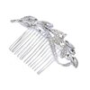 Lux Bridal Lux Accessories Floral Crystal Pave Leaf Hair Comb