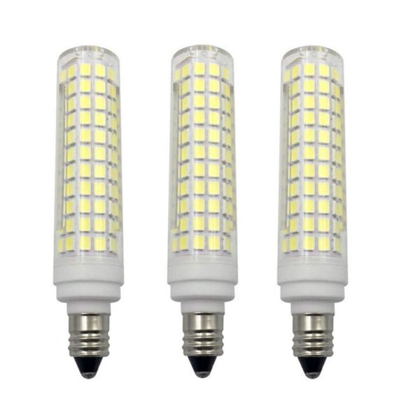 E11 LED Bulbs Dimmable 10W(Equivalent to 100W Halogen Bulbs Replacement)110V Cool White 6000K LED Corn Light Bulbs JD T4 E11 Mini Candelabra Base,Dimmable,136 LED 2835 SMD,3 Pack