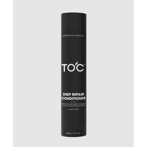 TOC Argan Oil Deep Repair Hair Conditioner 300ml, Strengthens and Repairs Weak and Brittle Hair, Keratin Conditioner for Damaged Hair, Color-Treated Hair, Dry Hair and All Hair Types - Sulfate Free
