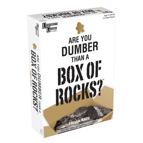 University Games | are You Dumber Than a Box of Rocks Dice and Card Game for 1 or More Players