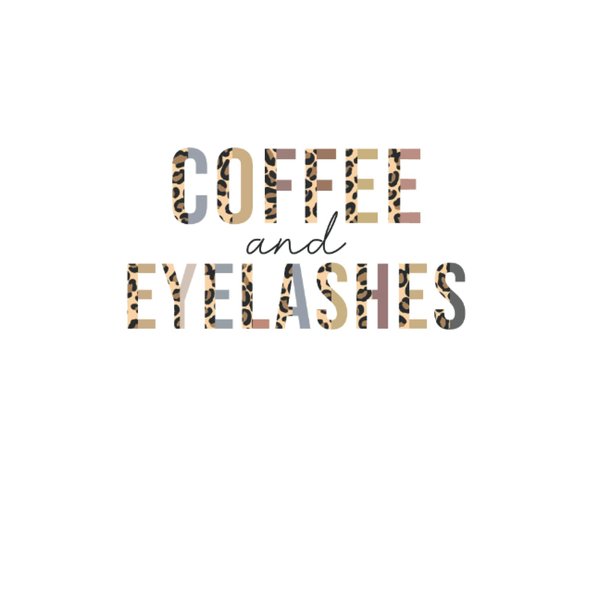 Coffee And Eyelashes Leopard Lash Artist Lash Tech: Blank Lined Notebook/Journal (6” X 9”) Coffee Eyelashes Lash Bar Quote & Lash Lounge Pun