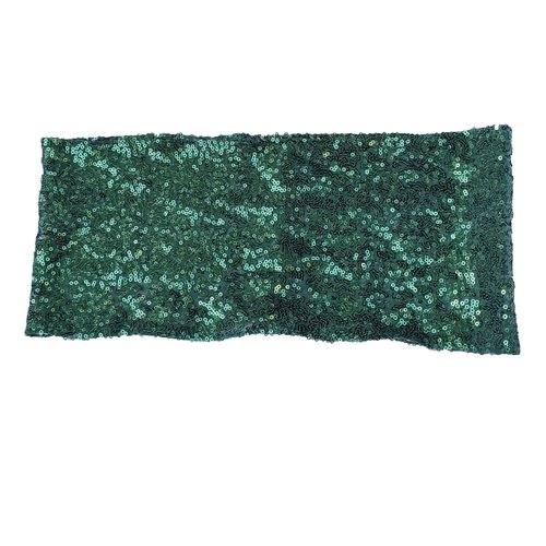 SheYang High Elastic Sequin Chair Sashes Bling Bling Chair Sashes Soft Strecth Sequin Material Shining Sequin Chair Bows for Party Decoration Home (25PCS, Dark Green)