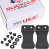 Quick Clip Pro Kydex Leather Gun Holster Belt Clips 1.5" Belts, Black Poly Plastic w/Binding Post Screws Hardware (2-Pack)