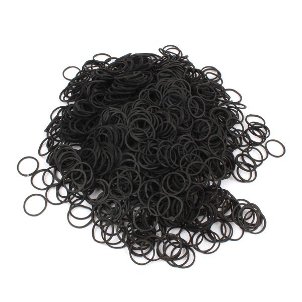 YEEPSYS Kids Hair Ties, Hair Elastic Bands for Toddler and Girls, Baby Multicolor Small Seamless Hair Bands Elastic Ponytail Holders (200, Black)